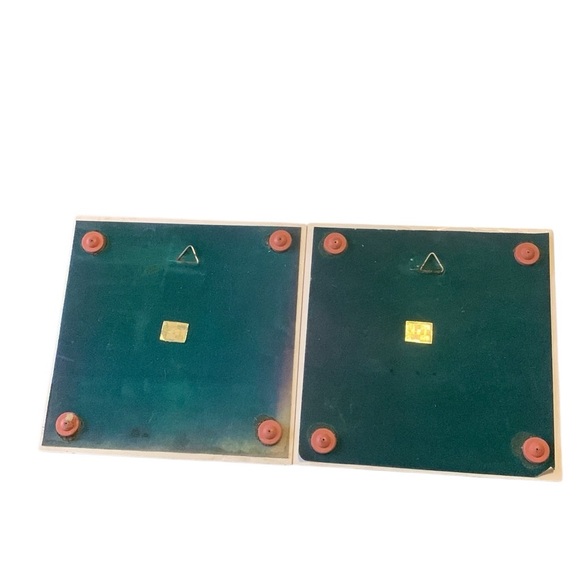 Vintage Holt Howard Ceramic Tile Trivet Hot Plate Renaissance Drummer Lot Of 2 - Picture 3 of 10